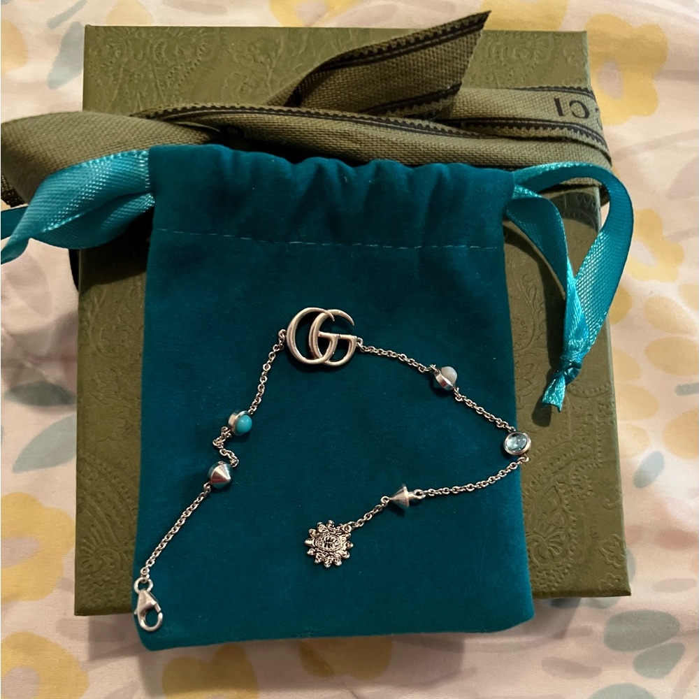 Gucci Double G Mother Of Pearl Bracelet